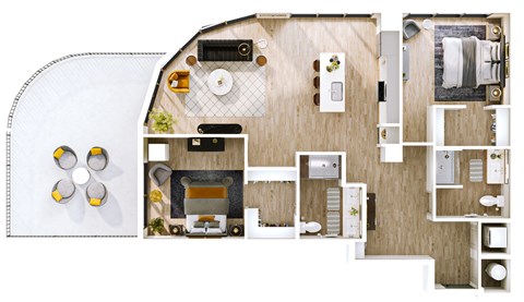 Stella at Star Metals B9 Two Bedroom Penthouse Floor Plan